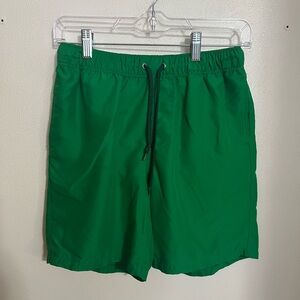 ASOS Classic Solid Color‎ Drawstring Swim Trunks Summer Green Men's Size XS EUC